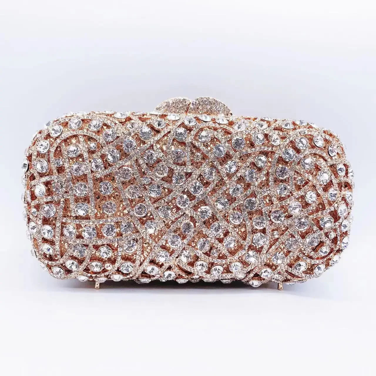 Rhinestone Banquet Clutch Bag - Women's Crystal Evening Purse Handbags The