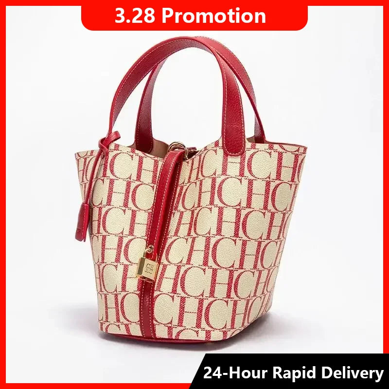 Letter Print Bucket Bag - Women's Large-Capacity Shoulder Handbag for Travel Handbags The