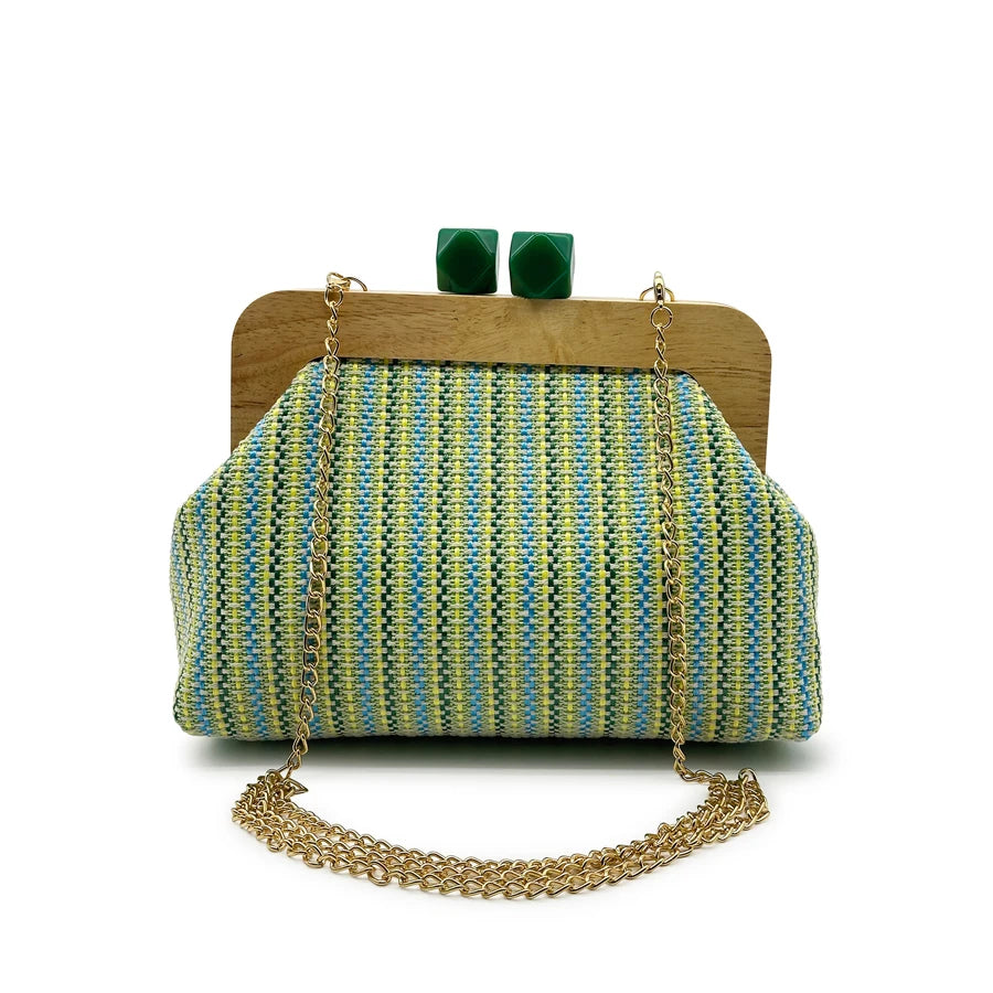 Striped PP Straw Shell Bag - Women's Summer Crossbody Purse for Beach Days Handbags The