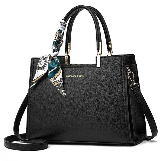 Solid Color Tote Handbag - Women's Large-Capacity Crossbody Purse for Commuting Handbags The
