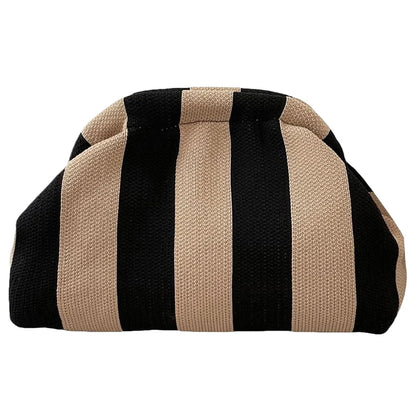 Woven Crochet Dumpling Clutch - Women's Beach & Casual Summer Purse Handbags The