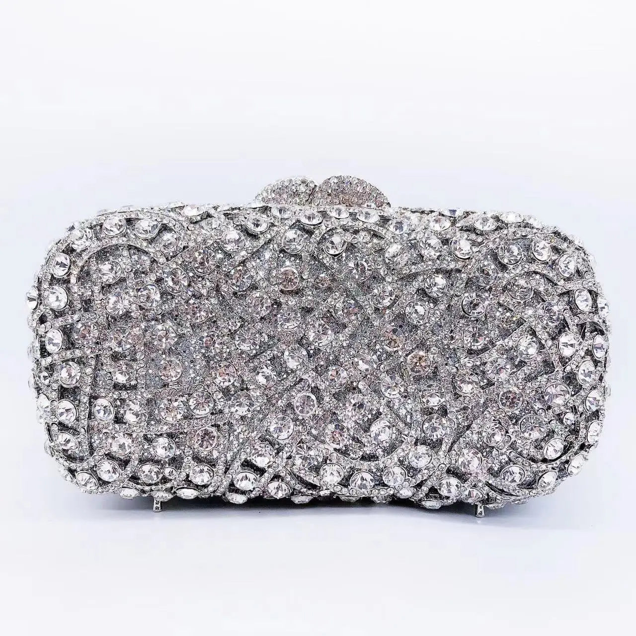 Rhinestone Banquet Clutch Bag - Women's Crystal Evening Purse Handbags The