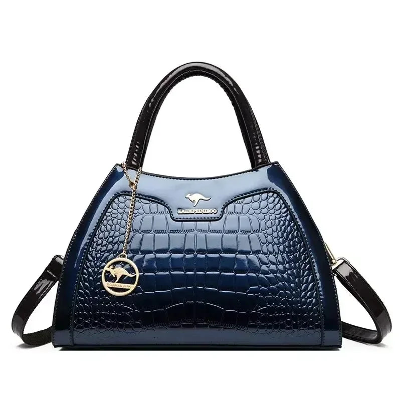 Printed Large-Capacity Tote Bag - Women's Soft Leather Shoulder & Crossbody Purse Handbags The