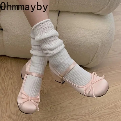 Round-Toe Mary Jane Pumps - Women's Mid-Heel Shoes for Daily Elegance