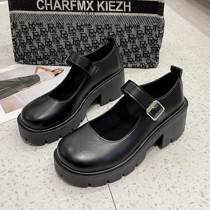 Vintage Platform Mary Jane Pumps - Women's Japanese Style Heels Handbags The