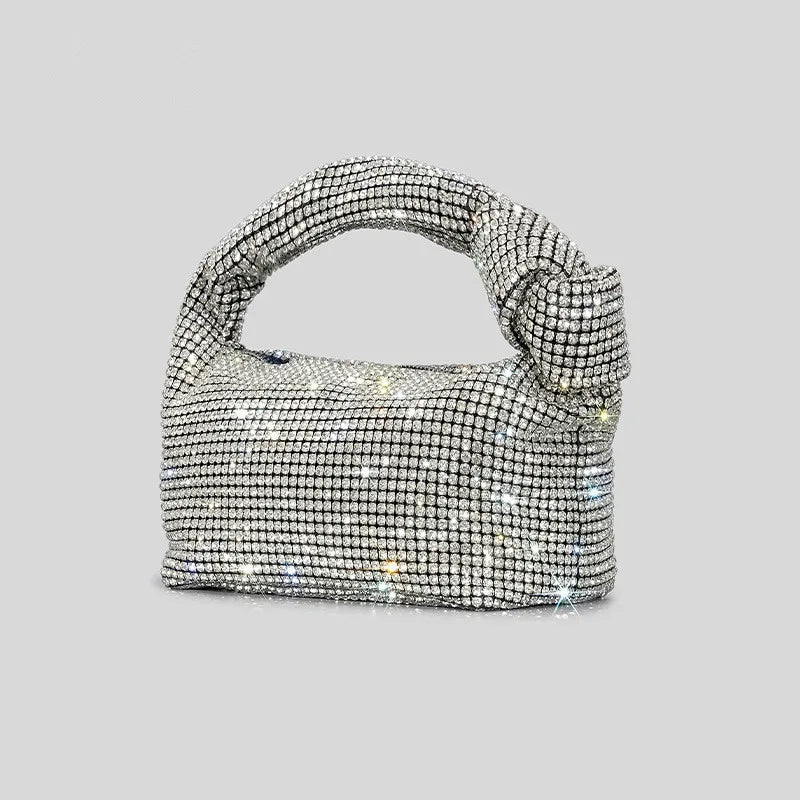 Crystal Rhinestone Evening Clutch Bag - Women's Statement Handbag for Parties, Dinners & Evening Events Handbags The