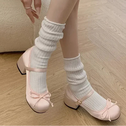 Round-Toe Mary Jane Pumps - Women's Mid-Heel Shoes for Daily Elegance