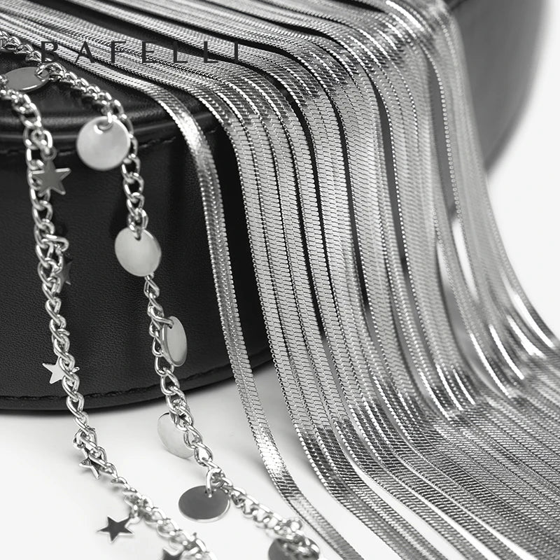 Tassel Saddle Bag - Women's Leather Crossbody Handbag for Chic Everyday Wear Handbags The