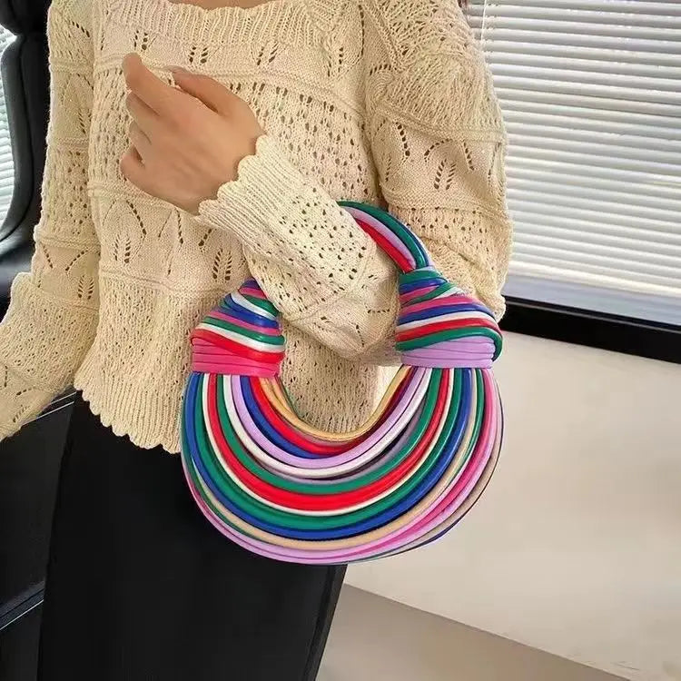 Handwoven Hobo Bag - Women's Statement Shoulder Purse for Day-to-Night Wear Handbags The