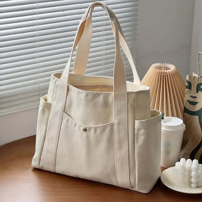 Large-Capacity Canvas Tote Bag - Women's Work, College & Commuter Shoulder Bag Handbags The