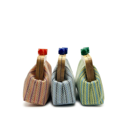 Striped PP Straw Shell Bag - Women's Summer Crossbody Purse for Beach Days Handbags The