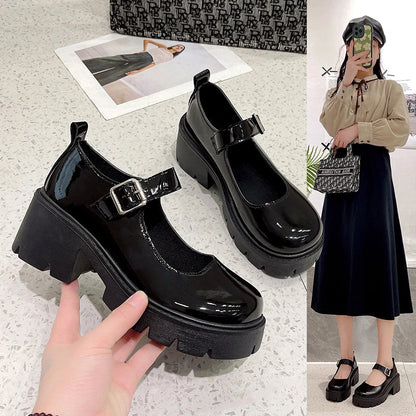Vintage Platform Mary Jane Pumps - Women's Japanese Style Heels Handbags The