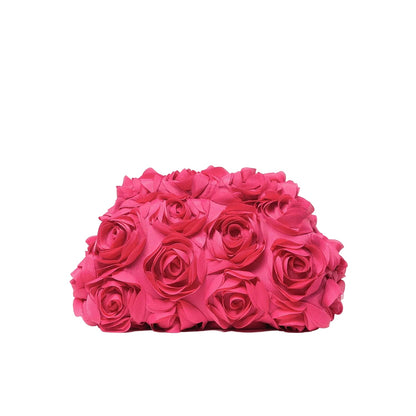 Floral Gala Clutch Bag - Women's Party & Wedding Evening Purse Handbags The