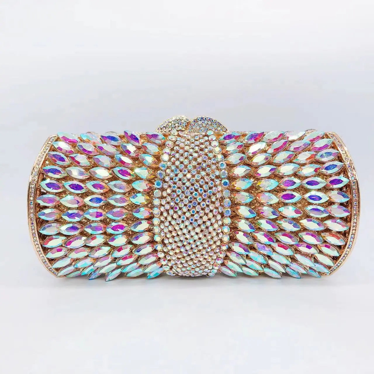 Rhinestone Banquet Clutch Bag - Women's Crystal Evening Purse Handbags The