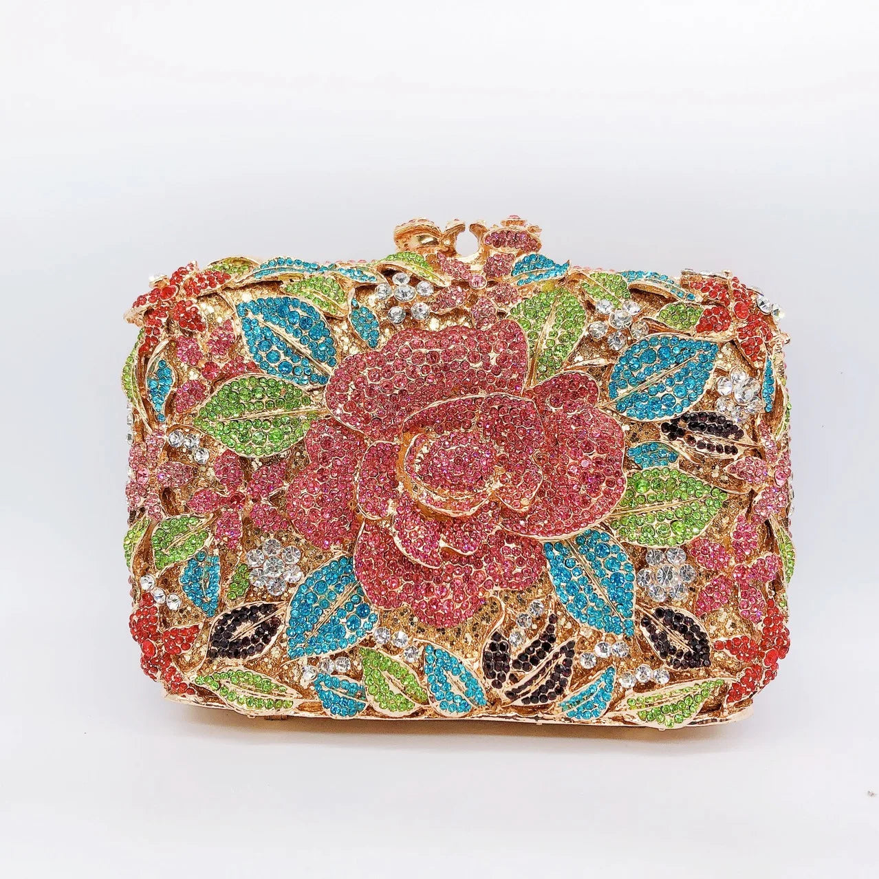 Rhinestone Banquet Clutch Bag - Women's Crystal Evening Purse Handbags The