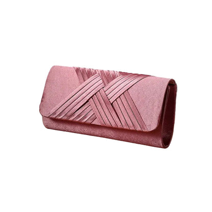 Striped Envelope Clutch Bag - Women's Designer Party Shoulder Purse Handbags The