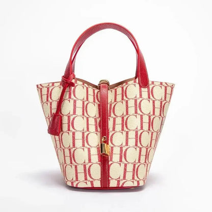 Letter Print Bucket Bag - Women's Large-Capacity Shoulder Handbag for Travel Handbags The