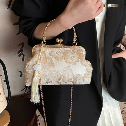 Chinese Embroidered Evening Bag - Women's Elegant Shoulder Purse for Weddings Handbags The