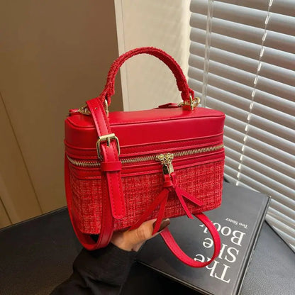 Lightweight Square Box Crossbody Bag - Women's Portable Everyday Handbag Handbags The