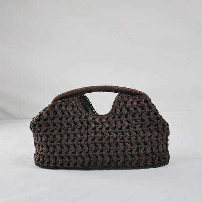 Raffia Chain Shoulder Bag - Women's Summer Crossbody Purse for Beach Days Handbags The