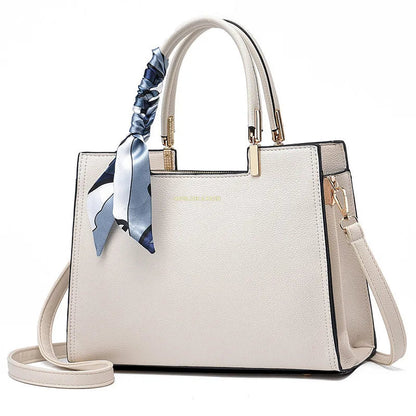 Solid Color Tote Handbag - Women's Large-Capacity Crossbody Purse for Commuting Handbags The
