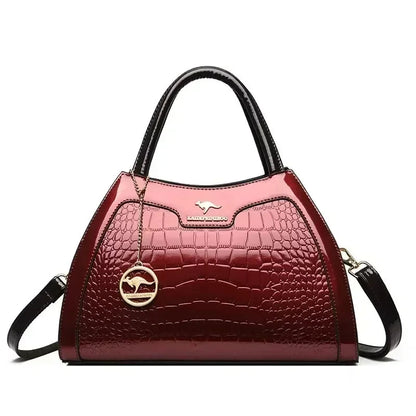 Printed Large-Capacity Tote Bag - Women's Soft Leather Shoulder & Crossbody Purse Handbags The