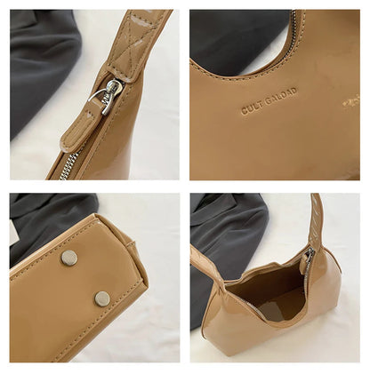 Patent Leather Tote Bag - Women's Waterproof Shoulder Purse for Day-to-Night Wear Handbags The