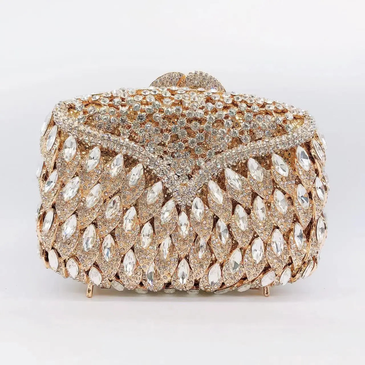 Rhinestone Banquet Clutch Bag - Women's Crystal Evening Purse Handbags The