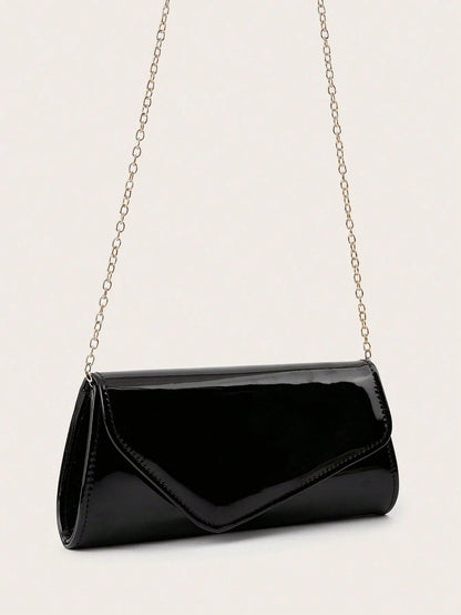 Textured Crossbody Clutch Bag - Women's Solid Color Office-to-Evening Purse Handbags The