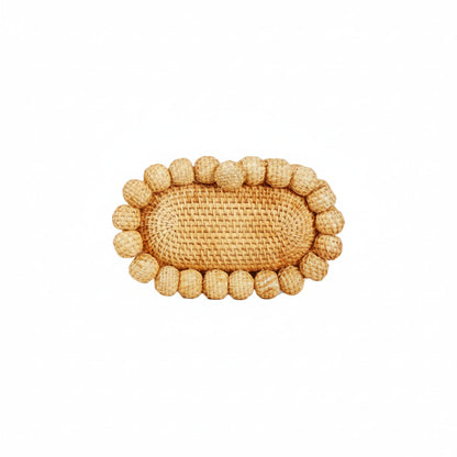 Rattan Egg Clutch Bag - Women's Summer Wedding & Beach Purse Handbags The