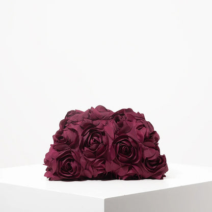 Floral Gala Clutch Bag - Women's Party & Wedding Evening Purse Handbags The