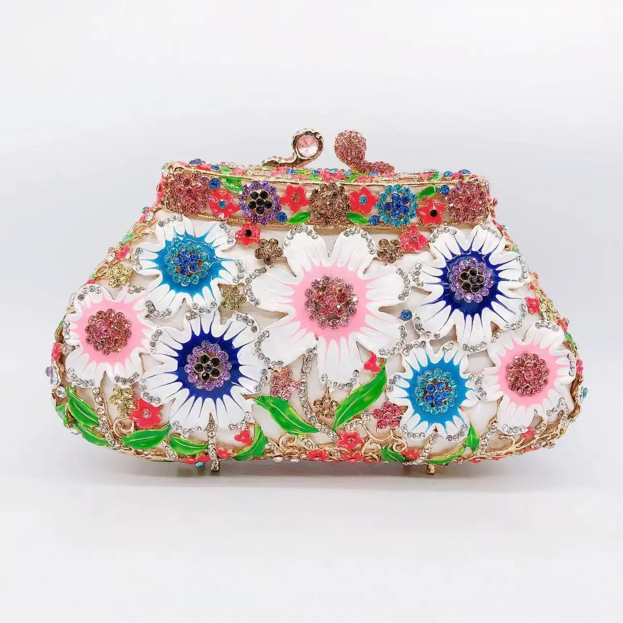 Rhinestone Banquet Clutch Bag - Women's Crystal Evening Purse Handbags The