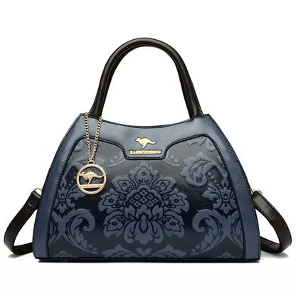Printed Large-Capacity Tote Bag - Women's Soft Leather Shoulder & Crossbody Purse Handbags The