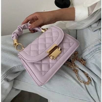 Quilted Chain Crossbody Bag - Women's Mini Shoulder Purse for Daily Styling Handbags The