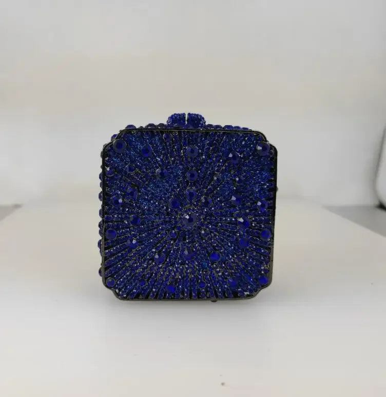 Crystal Minaudiere Clutch - Women's Bridal Evening Bag for Weddings & Galas Handbags The