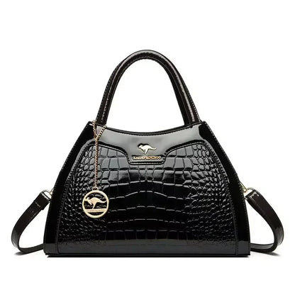 Printed Large-Capacity Tote Bag - Women's Soft Leather Shoulder & Crossbody Purse Handbags The