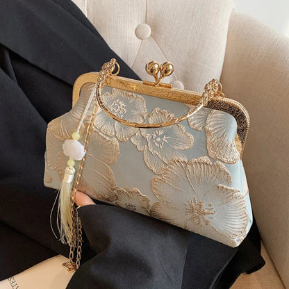 Chinese Embroidered Evening Bag - Women's Elegant Shoulder Purse for Weddings Handbags The