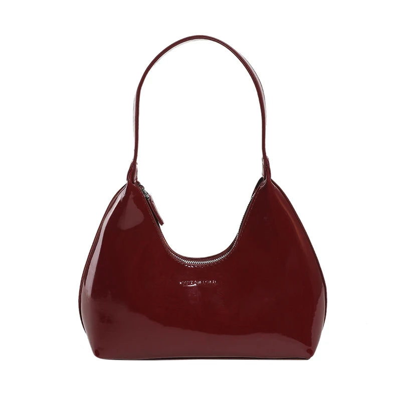 Patent Leather Tote Bag - Women's Waterproof Shoulder Purse for Day-to-Night Wear Handbags The