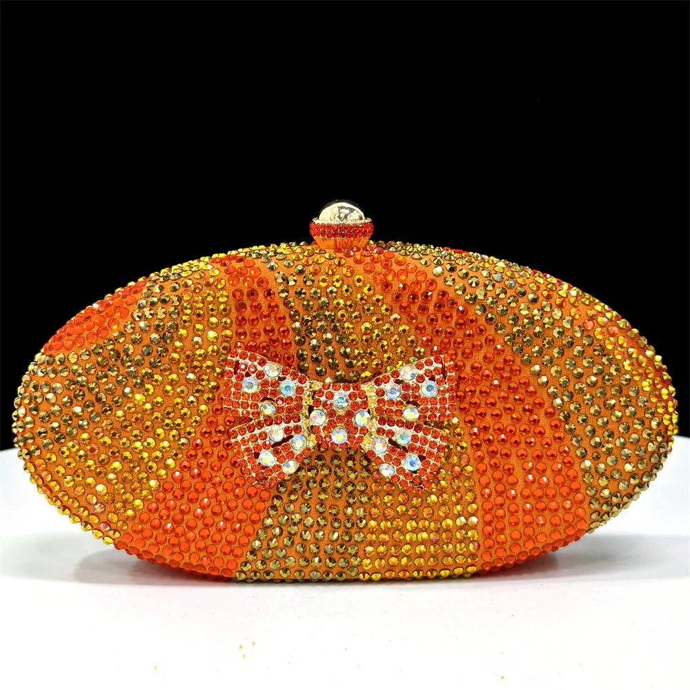 Rhinestone Handle Evening Bag - Women's Sparkling Bridal Purse for Weddings Handbags The