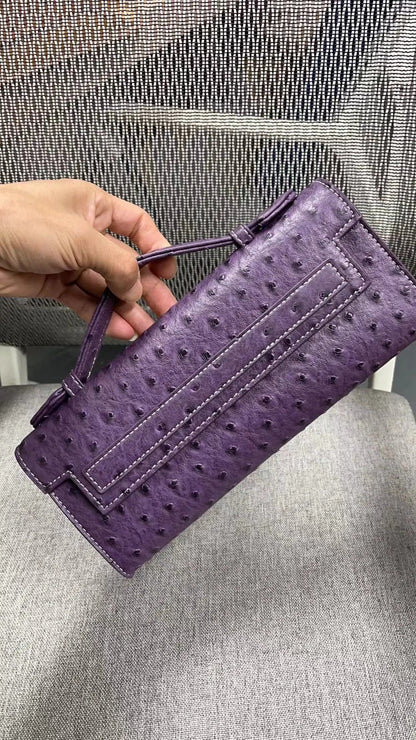 Ostrich Texture Crossbody Bag - Women's Luxe Pouch Purse for Daily Styling Handbags The