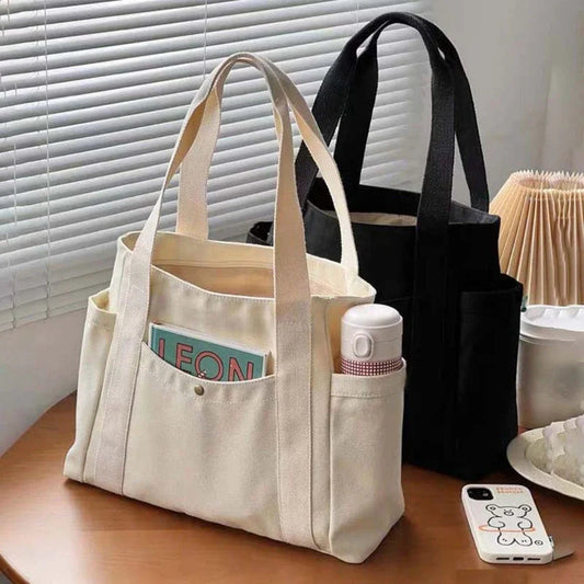 Large-Capacity Canvas Tote Bag - Women's Work, College & Commuter Shoulder Bag Handbags The