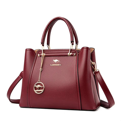 Vintage PU Leather Tote - Women's Large-Capacity Shoulder Bag for Daily Wear Handbags The