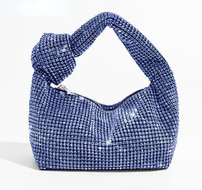 Crystal Rhinestone Evening Clutch Bag - Women's Statement Handbag for Parties, Dinners & Evening Events Handbags The