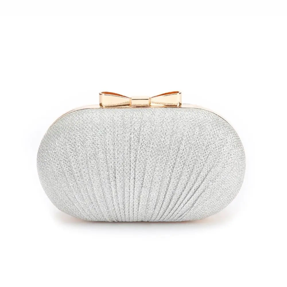 Beaded Egg Shape Evening Bag - Women's Rhinestone Bridal Clutch Handbags The