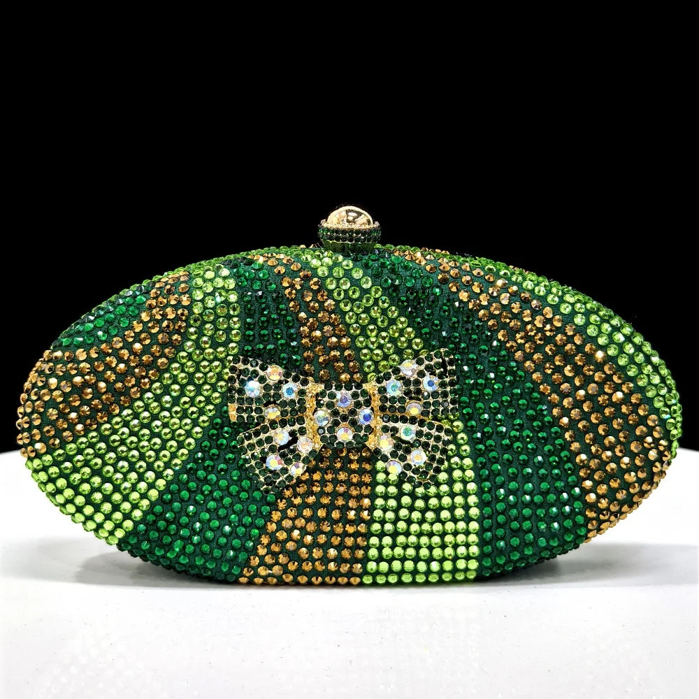 Rhinestone Handle Evening Bag - Women's Sparkling Bridal Purse for Weddings Handbags The