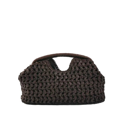 Raffia Chain Shoulder Bag - Women's Summer Crossbody Purse for Beach Days Handbags The