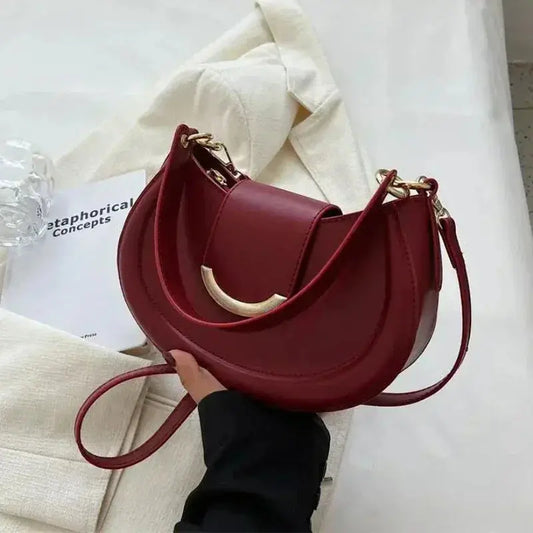 Small Underarm Bucket Bag - Women's PU Leather Shoulder & Crossbody Handbag Handbags The