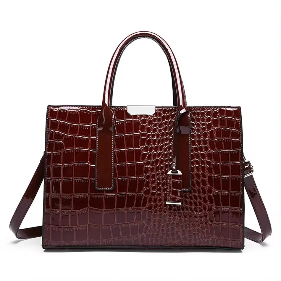 Vintage PU Leather Tote - Women's Large-Capacity Shoulder Bag for Daily Wear Handbags The