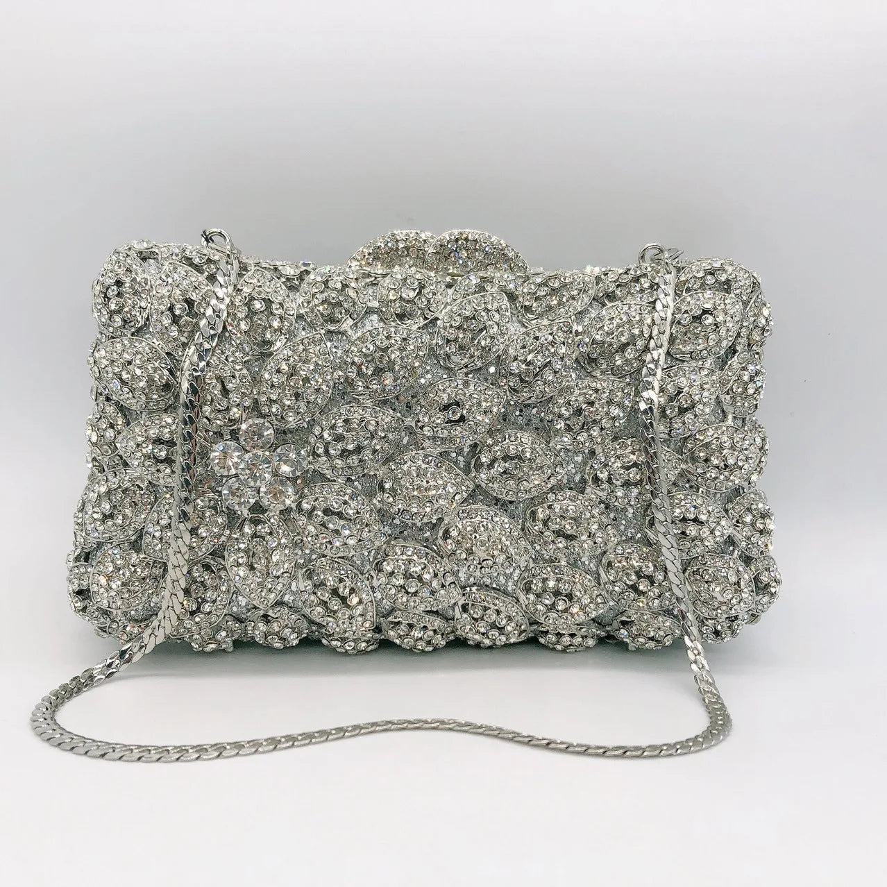 Rhinestone Banquet Clutch Bag - Women's Crystal Evening Purse Handbags The