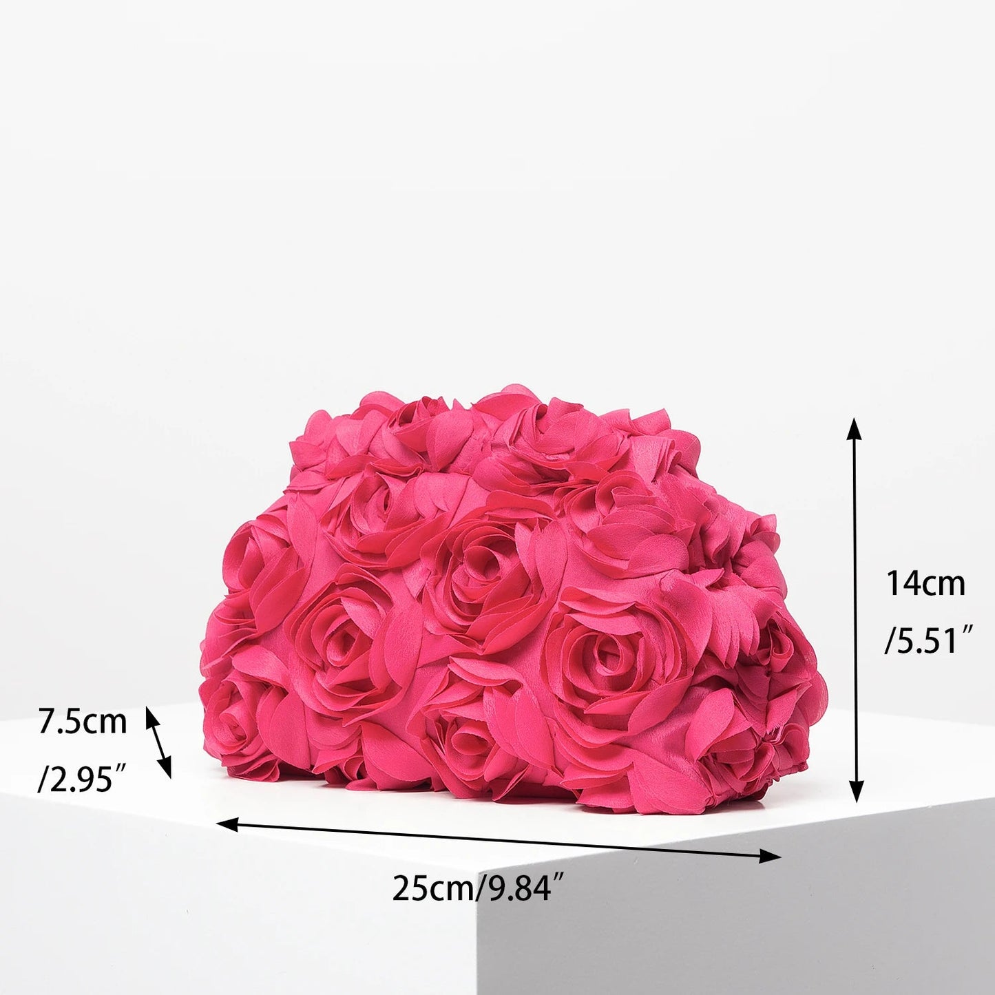 Floral Gala Clutch Bag - Women's Party & Wedding Evening Purse Handbags The